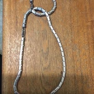 Stainless steel necklace and bracelet for men